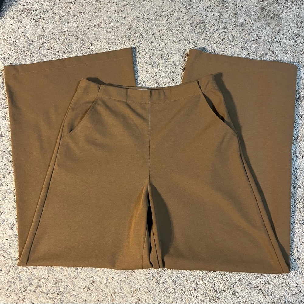 Bacio Wide Leg Brown Tone Pants Size Medium